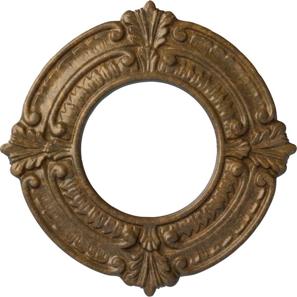 Ekena Millwork Benson Ceiling Medallion (Fits Canopies up to 4 1/8"), 9"OD x 4 1/8"ID x 5/8"P, Rubbed Bronze CM09BNRZS - main